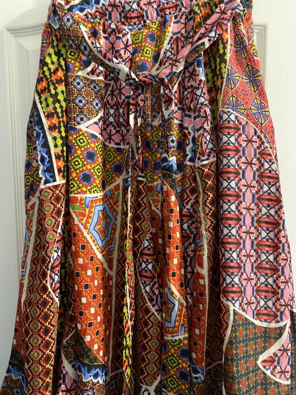 COLORFUL WIDE A LINE FULL SKIRT WITH LINING SZ XL